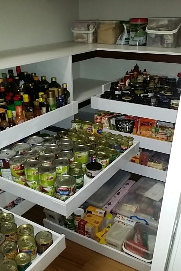 IImage of large pantry room with almost everything now in pantry drawers supplied and installed by Easy Access Kitche